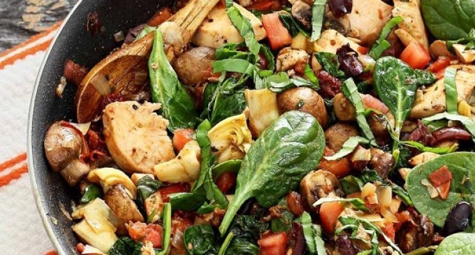 Ever Make A Mediterranean Chicken Skillet Before? It’s Light, Healthy, Hearty & Everyone Loves It!