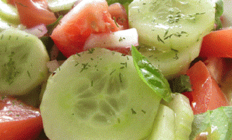The Best Tasting Cucumber & Tomato Salad With A Homemade Dressing Ever!