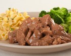 These Home Cooked Beef Tips With Gravy Only Need Four Ingredients & Can Be Made Made In A Crock Pot!