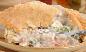 This Homemade Chicken Pot Pie With A Flaky Golden Brown Crust & Rich Filling Came Out Perfect
