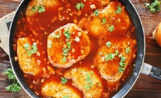These Barbecued Pork Chops Are The Perfect Blend Of Sweet, Savory & Can Be Made In Just One Pan!