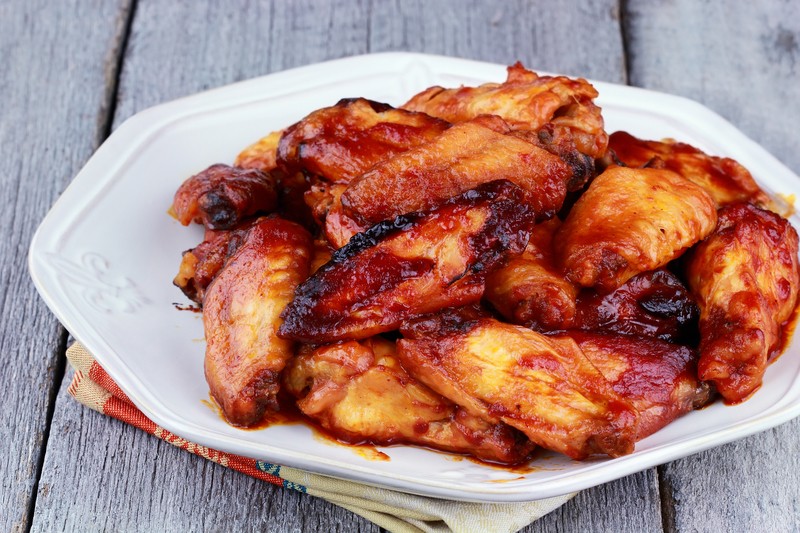 Jack Daniel’s Honey Barbecued Baked Chicken Wings Recipe Station