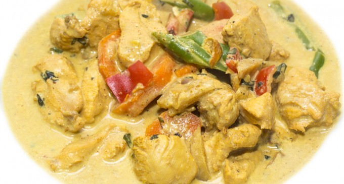 Put That Crock Pot To Good Use & Make This Slow Cooked Basil Chicken With Coconut Curry; It’s Worth The Effort