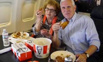 Is Mike Pence KFC’s Newest Spokesman Or His He Running For Vice President? We Cant Tell!!!