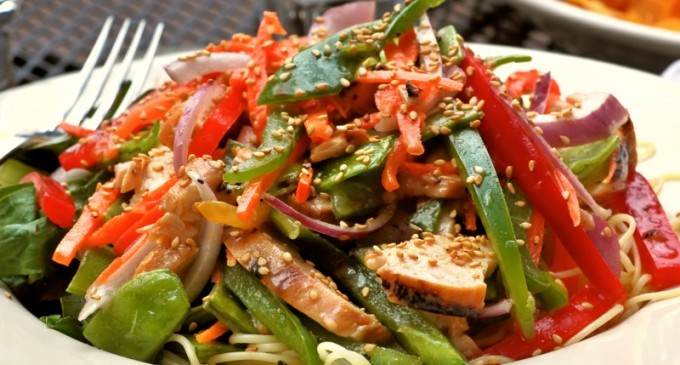 A Couple Was Enjoying Dinner At A Chinese Restaurant When Something Fell From The Ceiling Right In Their Food!
