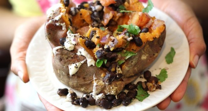 This Stuffed Ranchero Sweet Potato Takes Things To Up A Notch And It Is Unbelievably Flavorful!