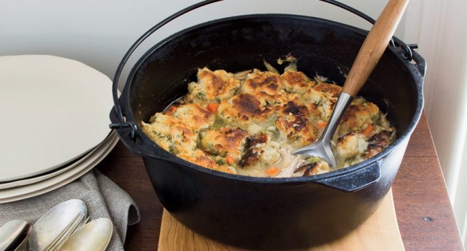 Comfort Food At It’s Finest One Pot Chicken & Biscuits