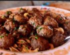 Salisbury Steak Meatballs with Garlic Butter Noodles