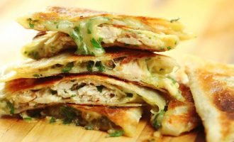 The Best Spicy Chicken Quesadilla Ever