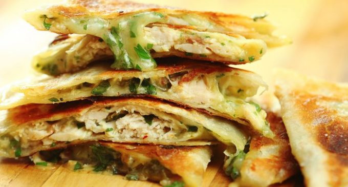 The Best Spicy Chicken Quesadilla Ever