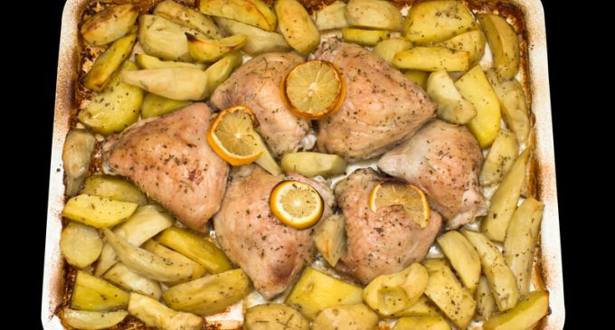 This Lemon Chicken and Potatoes Recipe is a Traditional Greek Favorite