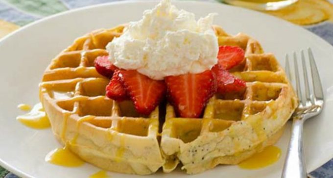 These Decadent Lemon Poppy Seed Waffles Make a Perfect Breakfast in Bed