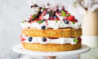 This Berries and Cream Cake Is Light AND Decadent!