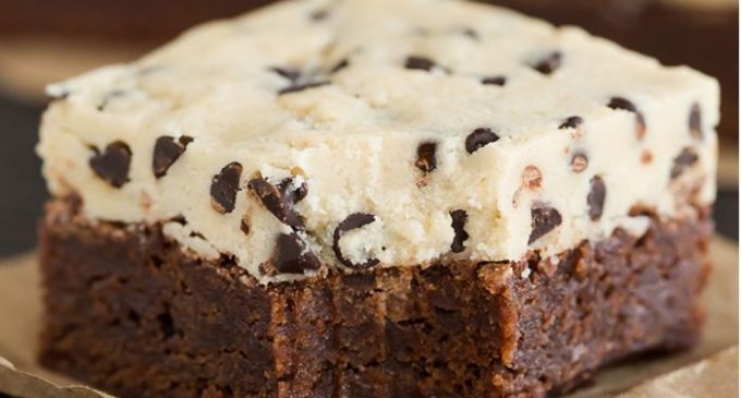These Chocolate Chip Cookie Dough Brownies Combine Two of Our Favorite Desserts