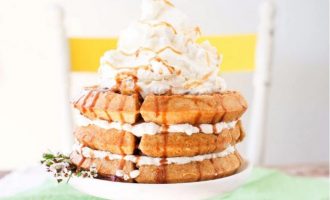Eat Cake for Breakfast With This Delicious Waffle Cake With Cinnamon Sugar Syrup