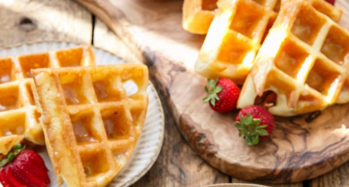 Delicious Donut Waffles With a Sweet Glaze