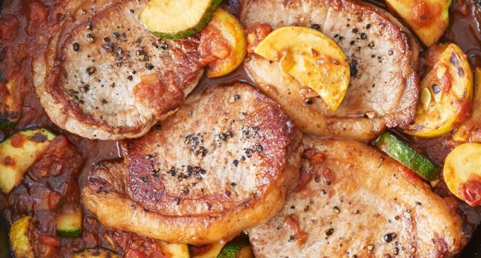 One-Skillet Meals: Spicy Salsa Pork Chops