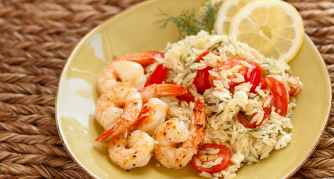 Shrimp Lovers Will Adore This Shrimp, Orzo, Olive and Tomato Dish