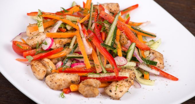 Save Time With This Make-Ahead Chicken and Veggie Chopped Salad