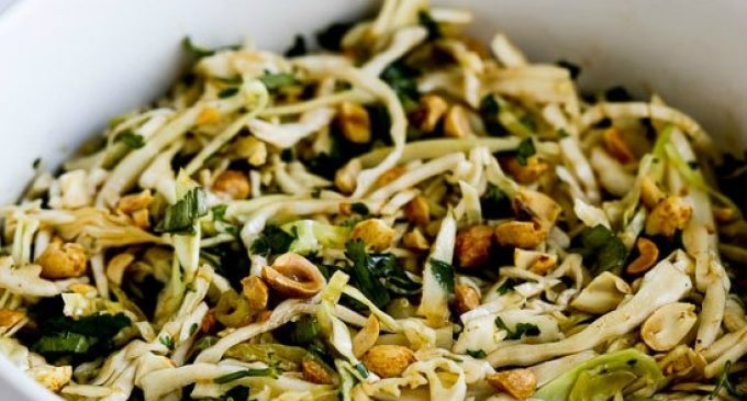 This Cilantro and Peanut Slaw Is Definitely on the Spicy Side!