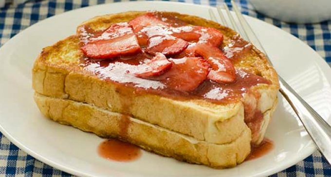 Make Mornings Extra Special With This Stuffed Strawberry French Toast