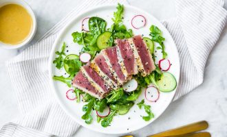 Seared Tuna Topped With Wasabi Butter Sauce is Our Favorite Thing This Week