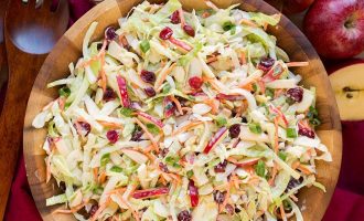 Flavors of Fall: Apple, Cranberry & Almond Coleslaw
