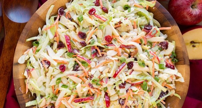 Flavors of Fall: Apple, Cranberry & Almond Coleslaw