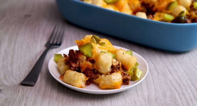 Sloppy Joe Tater Tot Casserole Is Every Kids Favorite Meal