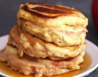 Peanut Butter Apple-Stuffed Pancakes