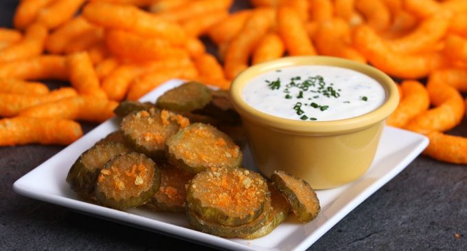 Cheeto Fried Pickles Are A Thing Now And It’s Delicious