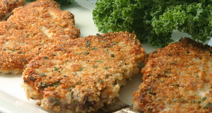 Parmesan and Sage-Crusted Pork Chops