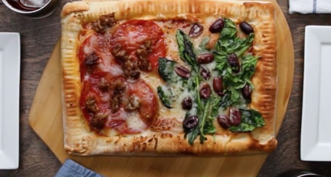 Double Stuffed Sheet Pan Pizza For Those Weekly Pizza Nights