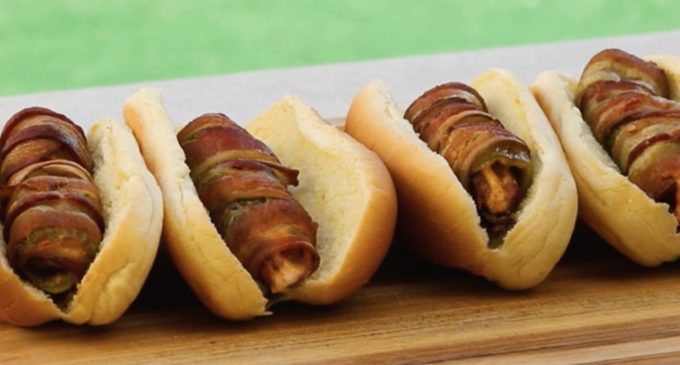 Bacon Wrapped Jalapeno Popper Hot Dogs Because Why Not