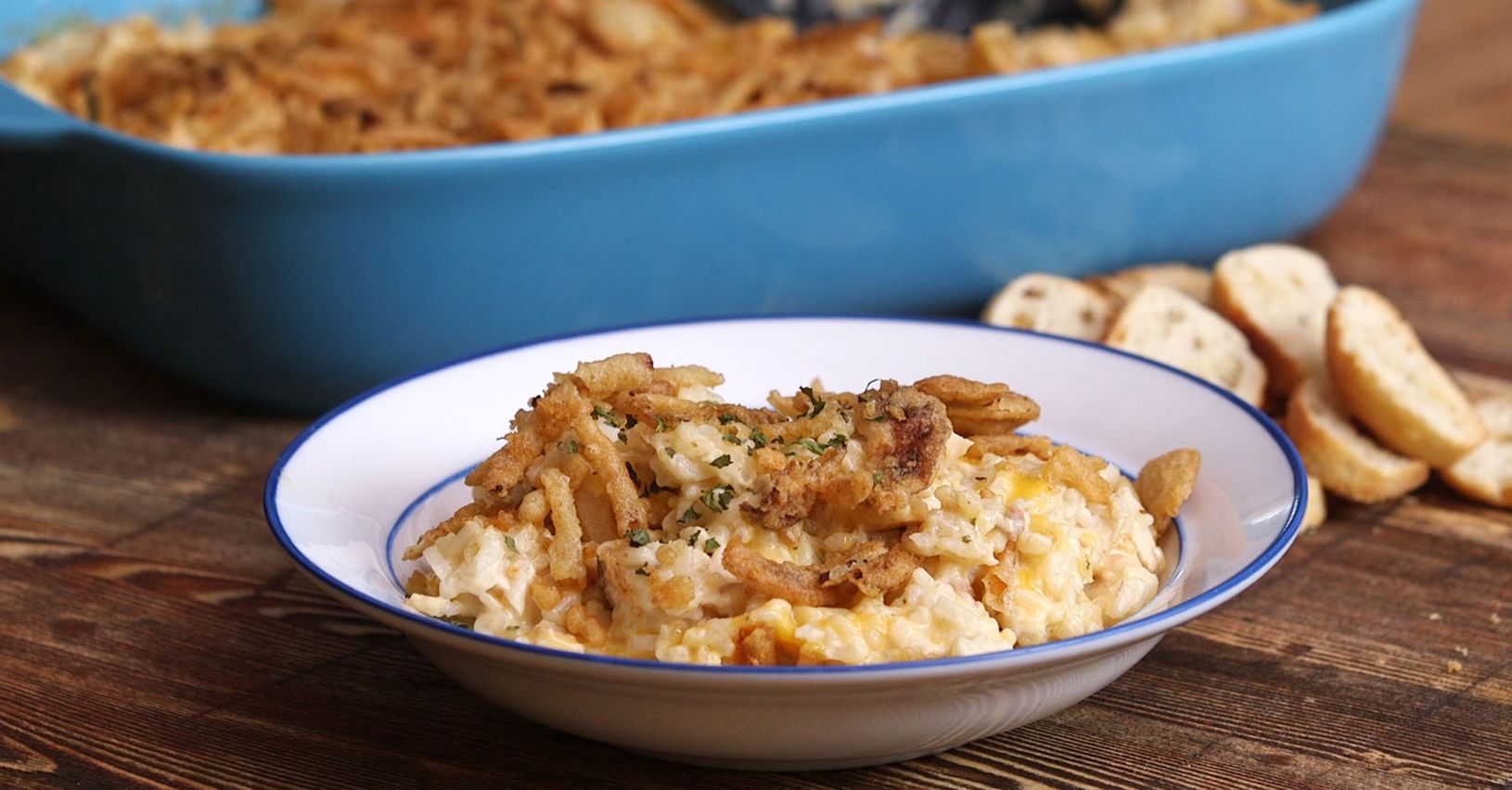 This French Onion Chicken & Rice Casserole Is Hearty Enough To Feed A