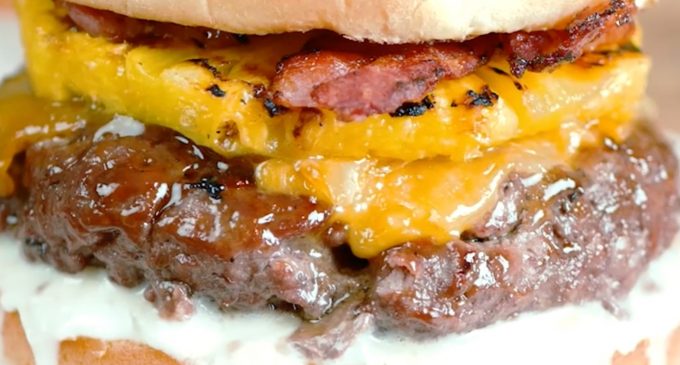 A Delicious Pina Colada Burger To Heat Up The Cold Weather