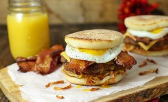 Double Bacon, Hash Browns And A Fried Egg, A Breakfast Burger That Wins At Life