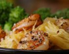 Instapot Garlic Herb Shrimp With Spaghetti Squash