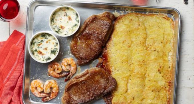 This Steakhouse Sheet Pan Dinner Is Taking Over Date Night