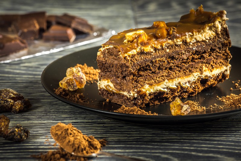 Apple Walnut Caramel Cake
