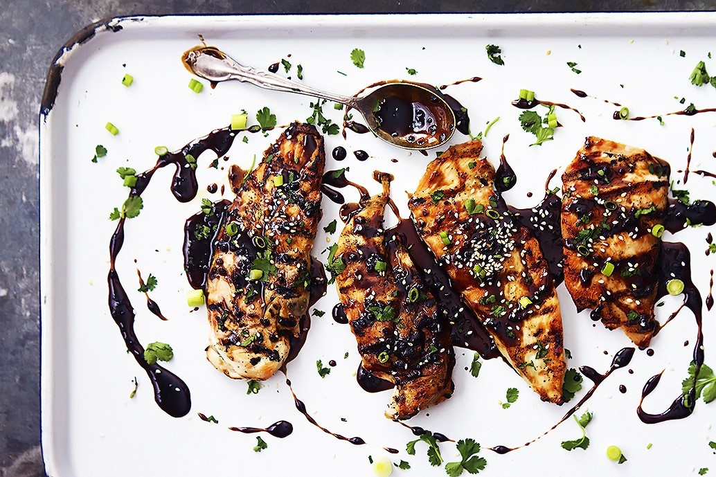 This Sticky Asian Grilled Chicken Has A Has A Sweet & Savory Sauce That
