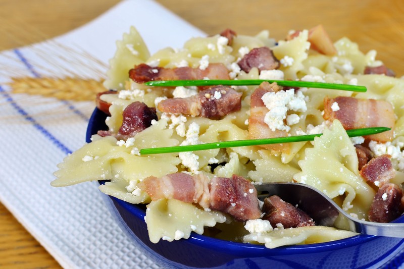 This Goat Cheese & Pancetta Inspired Bow Tie Pasta Is Truly Unique